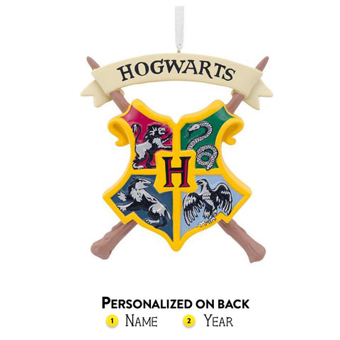 Hogwarts Crest with 4 Houses Personalized Ornament 
