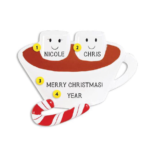 Hot Chocolate Couple Ornament for Christmas Tree