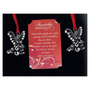 Friendship Angels Pewter Ornaments with poem two matching angels 