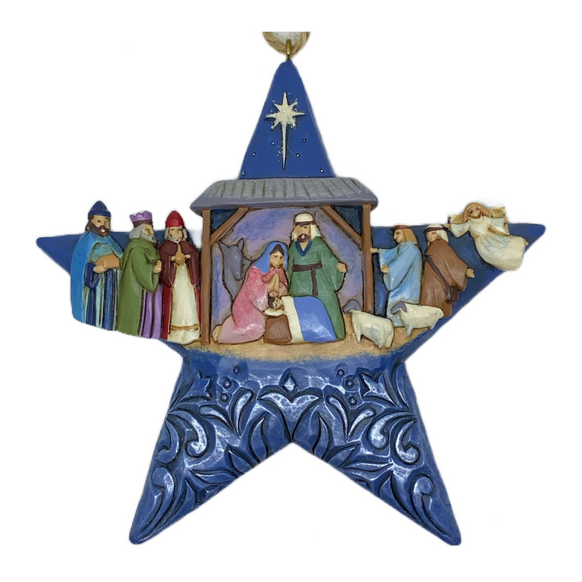 Star with Nativity Scene Ornament - Jim Shore