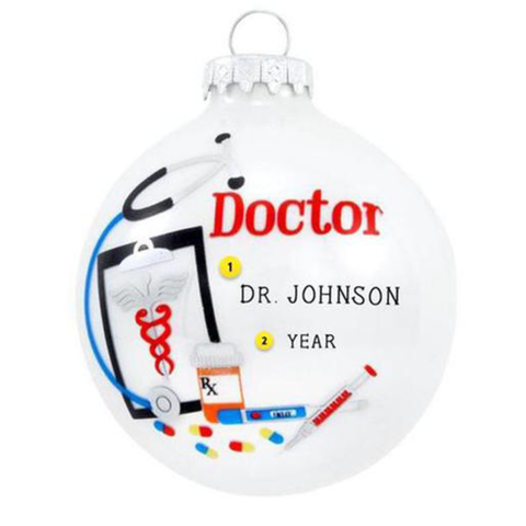 Doctor Glass Bulb ornament 