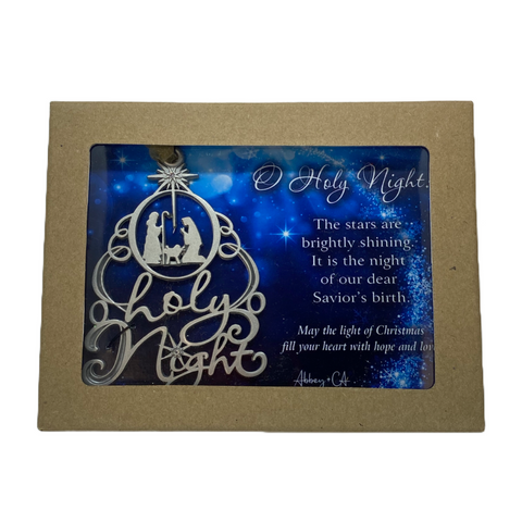 O Holy Night Boxed Pewter Ornament