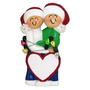 Couple Wrapped in Lights Christmas Ornament
