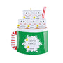 Marshmallow Mug Family of 5 Christmas Ornament Personalized