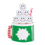 Marshmallow Mug Family of 6  Christmas Ornament Personalized 