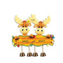 Moose Couple with Dangle Legs Personalized Resin Christmas Ornament