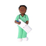 Nurse African American Ornament for Christmas tree