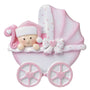 Baby Girl's 1st Christmas Carriage Ornament for your tree