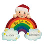 Rainbow Baby Christmas Ornament with Our Little Miracle Saying