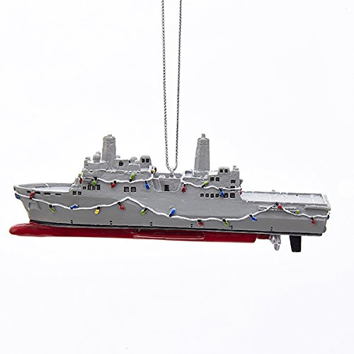 Navy Ship Christmas Ornament