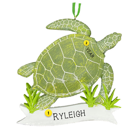 Sea Turtle Ornament Personalized 