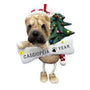 Sharpei Dog Ornament for Christmas Tree