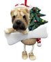 Sharpei Dog Ornament for Christmas Tree