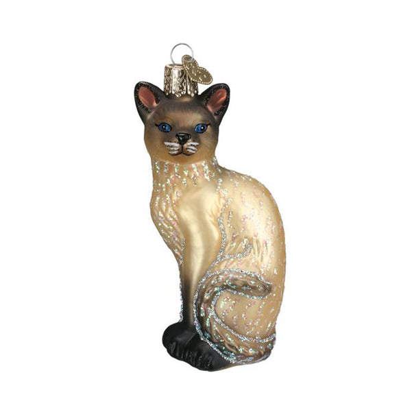 Tan Siamese Cat ornament 