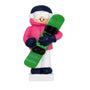 Snowboarder Girl Ornament for the tree can be personalized 