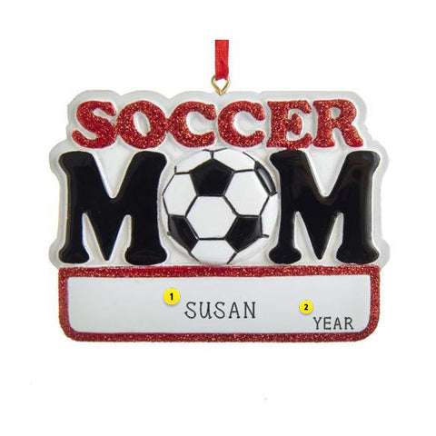 Soccer Mom Christmas Tree Ornament Personalized
