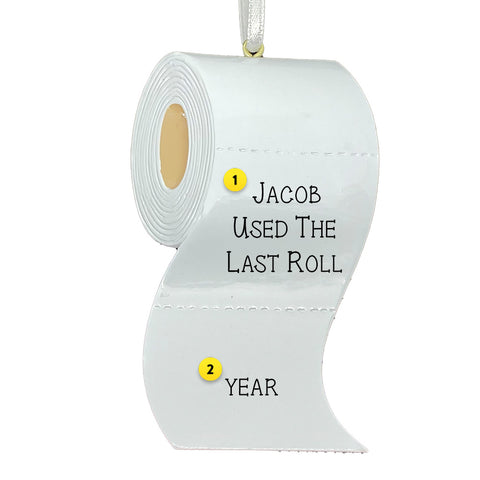 Personalized Toilet Paper Ornament