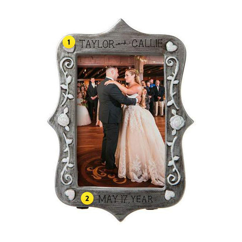 Wedding Picture Frame Personalized Ornament For Christmas Tree